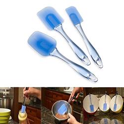 GuguLove 3pcs Silicone Cream Butter Cake Spatula Mixing Batter Scraper Brush Mixer Brushes Baking Ware - Baking Spatulas Pastry &