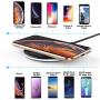 Yootech Wireless Charger Qi-Certified 10W Fast Wireless Charging Pad, 7.5W Compatible with iPhone 11/11 Pro/11 Pro Max/XS MAX/XR/XS/X/8, Galaxy Note 10/Note 10 Plus/S10/S10 Plus/S10E(No AC Adapter)