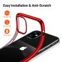 TORRAS Crystal Clear iPhone 11 Case, [Anti-Yellow] Soft Silicone TPU Thin Cover Slim Phone Case for iPhone 11 6.1 inch 2019, Glossy Red