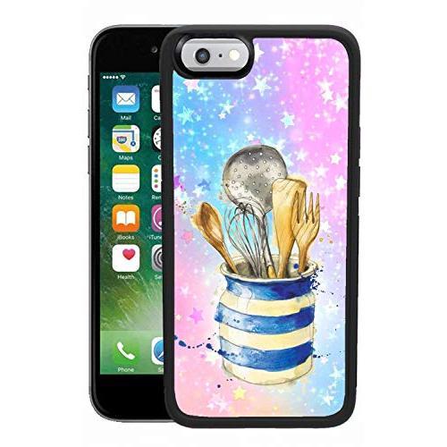 iPhone 6s 6 Case,Flexible Soft TPU Cover Shell,Slim Silicone Black Rubber Non-Slip Durable Design Protective Phone Case for iPhone 6s 6 -Kitchenware