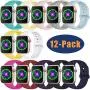 Laffav Compatible with Apple Watch Band 42MM/38MM/40MM/44MM, High-Performance Silicone Sport Replacement Band Compatible with Apple Watch Series5/4/3/2/1