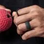 ThunderFit Silicone Rings, 7 Rings / 1 Ring Wedding Bands for Men - 8.7 mm Wide - 2.5mm Thick