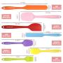 Silicone Spatula 7-piece Set, Umite Chef Mini Rubber Spatula Set-Versatile Tools Created for Baking and Mixing-One Piece Design, Non-Stick & Heat Resistant-Stainless Steel Core (Multicolor)