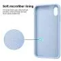 Vooii iPhone Xs Case, iPhone X Case, Soft Liquid Silicone Slim Rubber Full Body Protective iPhone Xs/X Case Cover (with Soft Microfiber Lining) Design for iPhone X iPhone Xs - Light Blue