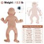 Vollence 23 inch Full Silicone Baby Dolls That Look Real,Not Vinyl Material Dolls,Real Full Body Silicone Baby Doll,Handmade Lifelike Newborn Baby Dolls - Girl