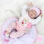 CHAREX Reborn Baby Doll Sleeping Daisy, 22 inch Handmade Realistic Lifelike Soft Vinyl Newborn Doll, Safety Tested for Age 3+