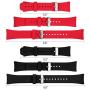 Rukoy Bands for Samsung Gear Fit 2 Band/Gear Fit 2 Pro[2-Pack: Black+Red], Replacement Straps Accessories for Samsung Gear Fit2 Pro SM-R365/Gear Fit2 SM-R360 Smartwatch (5.9"-7.5")