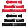 Rukoy Bands for Samsung Gear Fit 2 Band/Gear Fit 2 Pro[2-Pack: Black+Red], Replacement Straps Accessories for Samsung Gear Fit2 Pro SM-R365/Gear Fit2 SM-R360 Smartwatch (5.9&quot-7.5&quot)