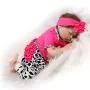 Reborn Baby Doll Outfits Accessories 4 Piece Set for 20"- 22" Newborn Girl Rose Red with Cow Patterns
