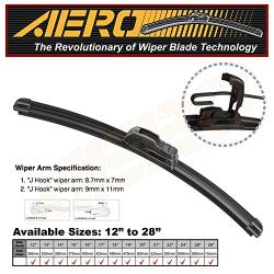 OEM QUALITY 18" AERO Premium All-Season Beam J-Hook Windshield Wiper Blade