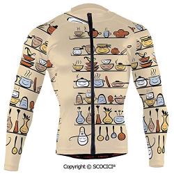 Cycling Jersey Long Sleeves Men,Kitchenware and Utensils Appliances Ornaments Sp