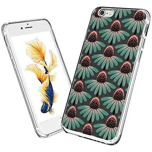 iPhone 6 Plus or iPhone 6s Plus (5.5-Inch) Transparent Phone Shell Case Flower Soft Plastic