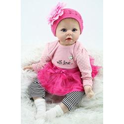 OCSDOLL Reborn Baby Dolls 22" Cute Realistic Soft Silicone Vinyl Dolls Huggable Baby Doll,Toddler Dolls for Girls