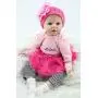 OCSDOLL Reborn Baby Dolls 22" Cute Realistic Soft Silicone Vinyl Dolls Huggable Baby Doll,Toddler Dolls for Girls