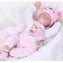 RoyalDoll Reborn Baby Dolls Girl Realistic Sleeping Baby 22 Inch Eyes Closed Handmade Weighted Vinyl Silicone Baby Doll Newborn Children Gifts