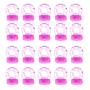 LiChain 20 Vibrating Cock Ring, Silicone Penis Ring Vibrator with Clitoral Stimulator, Cockring Set Pleasure Ring Male Sex Toys (Pink)
