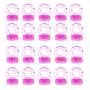 LiChain 20 Vibrating Cock Ring, Silicone Penis Ring Vibrator with Clitoral Stimulator, Cockring Set Pleasure Ring Male Sex Toys (Pink)