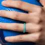 ThunderFit Womens Thin Swivel Rings, 10 Rings / 8 Rings / 4 Rings / 1 Ring - Stackable Silicone Wedding Rings - 2.5mm Wide - 2mm Thick