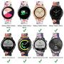 VIGOSS Silicone Floral Band Compatible Galaxy Watch 42mm Bands/Galaxy Watch Active 40mm Bands/Gear Sport Band, Women 20mm Strap Replacement Bracelet Wristband for Samsung Galaxy Watch 42mm R810 Watch