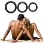 TPTPMAY 3Pcs Soft Silicone Pennis Ring Delay Ejeculation Retarder Hard Enrection Male Massaging Adullt Couples Six Toy