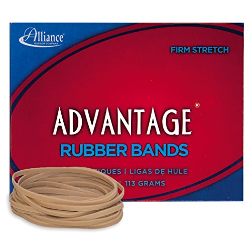 Alliance Rubber 26339 Advantage Rubber Bands Size #33, 1/4 lb Box Contains Approx. 150 Bands (3 1/2" x 1/8", Natural Crepe)