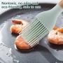 Kitchen Utensil, 9Pcs Kitchenware Set Silicone Beech Wood Handles Cooking Utensils Kitchen Tools, Slotted Turner/Spoon/Colander/Soup Ladle/Noodle Shovel/Scraper/Oil Brush/Egg-beater/Food Tong