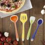 Silicone Cooking Utensil Set 6PCS Rainbow Semi-transparent Kitchenware Spatula Scraper Oil Sweep Salad Spoon Non-Stick Heat Resistant for Cooking Baking