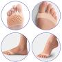 Ball of Foot Cushions Metatarasal Pads for Women and Men 3 Pairs (6Pcs) Forefoot Honeycomb Pads Made of Silicone for Metatarsalgia Pain Relief, Reusable and Breathable Gel Pads