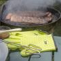 AYL Silicone Cooking Gloves - Heat Resistant Oven Mitt for Grilling, BBQ, Kitchen - Safe Handling of Pots and Pans - Cooking & Baking Non-Slip Potholders - Internal Protective Cotton Layer