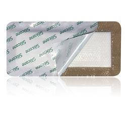 MedVanceTM Silicone - Bordered Silicone Adhesive Foam Dressing, 2&quotx5" (1.2&quotx3.4" pad) Box of 5 dressings