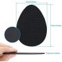Non-Slip Shoe Pads, GADEBAO Self-Adhesive Anti-Slip Sole Sticker Protector, Premium Odorless Silicone Non Skid Shoe Grips for High Heels (Black-8 pcs)
