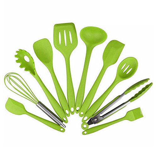 Xigeapg 10 Pcs Kitchenware Silicone Heat Resistant Kitchen Cooking Utensils Non-Stick Baking Tool Cooking Tool Sets