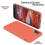 SURPHY Silicone iPhone Xs MAX Case, Slim Soft Liquid Silicone Rubber Full Body Protection Phone Case Cover with Microfiber Lining for iPhone Xs MAX Case 6.5", Nectarine