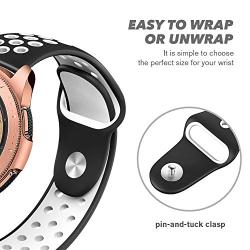 Valband Compatible Samsung Galaxy Watch (42mm) Band/Galaxy Watch Active (40mm) Bands, Soft Silicone 20mm Watch Band Replacement Sport Strap Wristband for Women Men