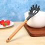 Runshiwan Wood Handle Silicone Kitchenware Non-stick Cooking Utensils (Noodles Scoop)