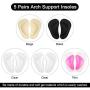 Dr. Foot Plantar Fasciitis Arch Support Shoe Insoles 5 Pairs, Thicken Gel Arch Pads for Flat Feet - Self-Adhesive Arch Cushions Inserts for Men and Women (Clear*2+Black+Beige+Pink)