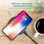 RAVPower RP-PC014 Qi-Certified Fast Wireless Charging Pad, 10W Fast Charge for Galaxy S9 S8+ S8 S7 Edge & 5W Compatible iPhone Xs MAX XR XS X 8 (No Adapter) - Black (Renewed)