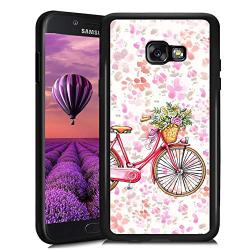 Samsung Galaxy A5 2017 Case,Flexible Soft TPU Cover Shell,Slim Silicone Black Rubber Non-Slip Durable Design Protective Phone Case for Samsung Galaxy A5 2017 -Bicycle