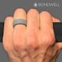 BONDWELL Silicone Wedding Ring for Men Save Your Finger & A Marriage Safe, Durable Rubber Wedding Band for Active Athletes, Military, Crossfit, Weight Lifting, Workout