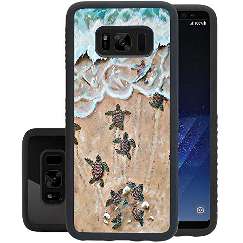 Samsung Galaxy S8 Case, Baby Turtle Shock-Absorption TPU Rubber Bumper Samsung Galaxy S8 Case, Ultra Thin Slim Protective Cover for Samsung Galaxy S8-Black