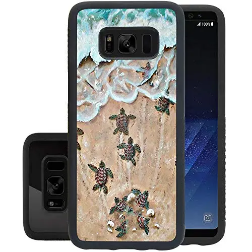 Samsung Galaxy S8 Case, Baby Turtle Shock-Absorption TPU Rubber Bumper Samsung Galaxy S8 Case, Ultra Thin Slim Protective Cover for Samsung Galaxy S8-Black