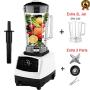3Hp Commercial Grade Home Professional Smoothies Power Blender Food Mixer Juicer Food Fruit Processor,White Jar Full Parts,Eu Plug