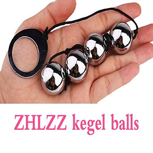 ZHLZZ Stainless Steel 4 Balls Kegel Ball Ben Wa Balls Vaginal Anal Beads Metal Butt Plug Metal Anal Plugs Adult Game Sex Toys