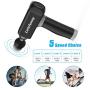 Muscle Massage Gun, Upgraded Handheld Vibration Deep Tissue Massager Device, Powerful Cordless Percussion Full Body Muscle Massager with 5 Adjustable Speed, 5 Attachments & Portable Bag