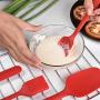 Nfudishpu Kitchenware Set, Silicone Kitchenware 6pcs Set Cream Scraper Baking Tool Spatula Brush Set