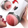 T-Shirt Headphone Intelligent Mássage Cup 2-in-1 Vibrating Oral Cup, Adult Toys for Men Thrust & Rotate
