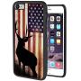 iPhone 7 8 Case with American Flag Pattern Whimsical Design Bumper Black Soft TPU and PC Protection Anti-Slippery &Fingerprint Case for iPhone 7 8