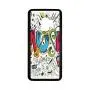 Music Rubber Phone Case,Pop Art Featured Doodle Style Musical Background with Instruments Sound Art Illustration Compatible with Samsung Galaxy S9,One Size