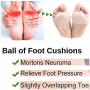 Footsihome 8 Pack Metatarsal Pads Ball of Foot Cushions Update Version Gel Ball of Foot Pads - Mortons Neuroma Callus Metatarsal Foot Pain Relief Bunion Forefoot Cushioning Relief Women