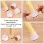Okdeals 16pcs Silicone Chair Table Foot Protector Caps Felt Bottom Furniture Feet Cover Round/Square Non-Slip Leg Caps Furniture Free Moving Feet Caps,Prevent Floor Scratches Reduce Noise